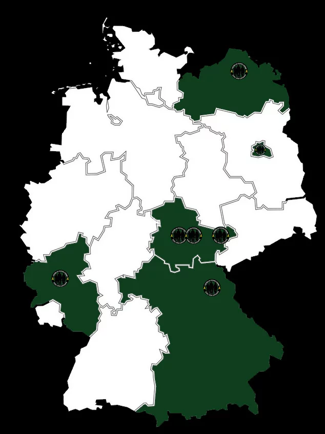 Unser Wirkungsbereich für die Veteranenarbeit.